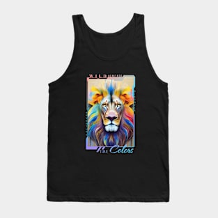 Lion  Animal Discovery Adventure Nature Planet Earth Paint Tank Top